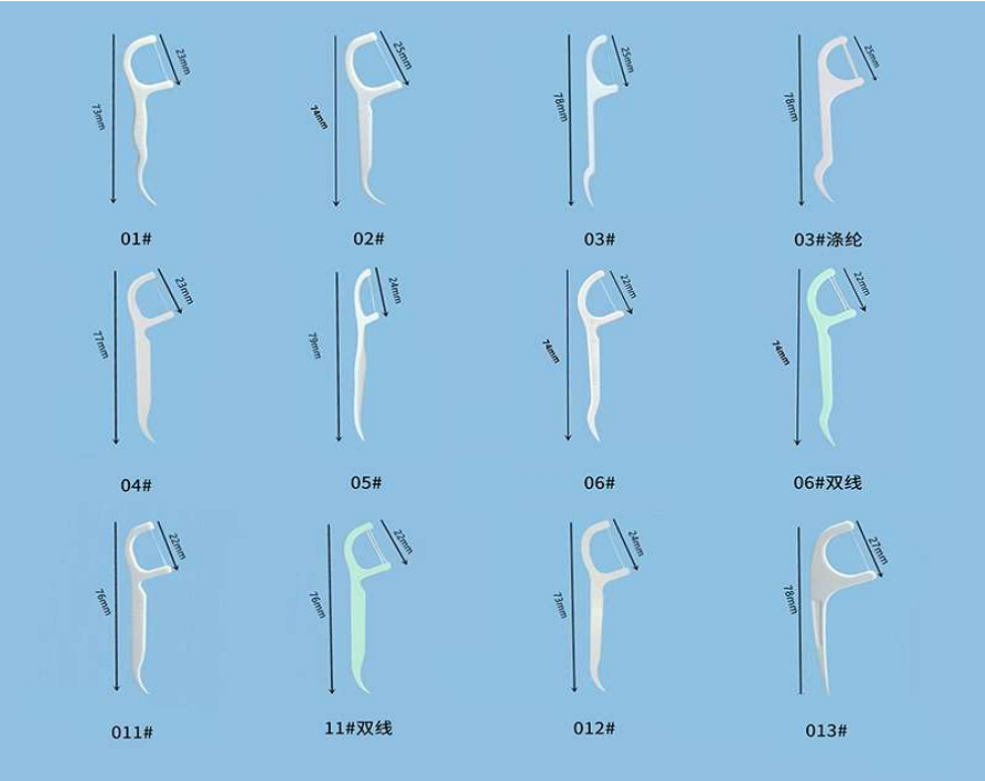 Custom Bulk Colored Plastic Toothpick Plackers Micro Mint Dental Floss Pick Stick for Teeth Cleaning