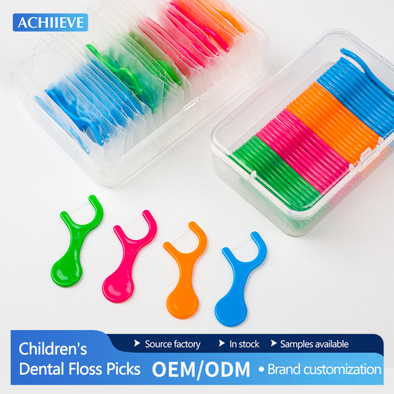 Colored Cute Kids Dental Floss Picks