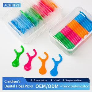 Colored Cute Kids Dental Floss Picks