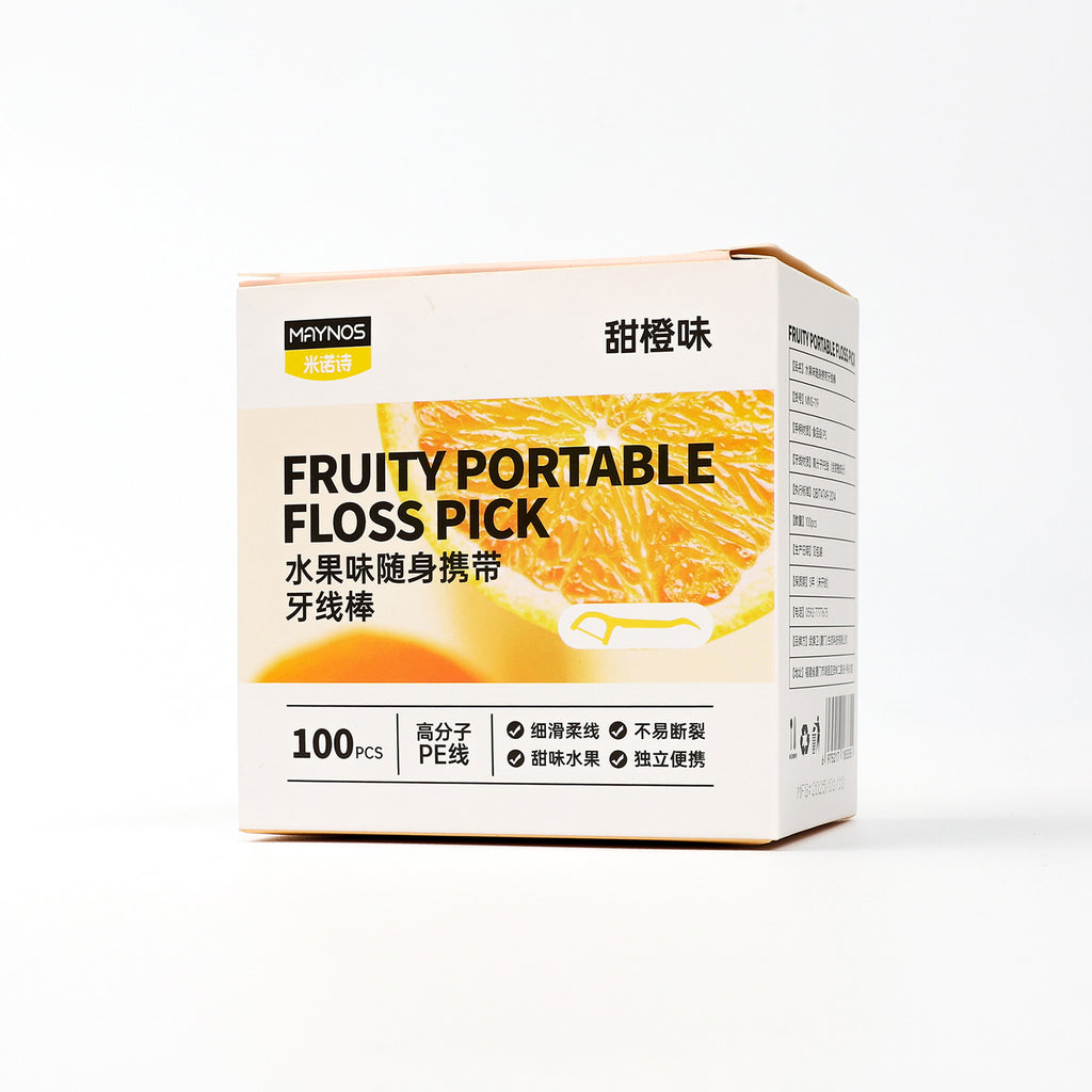 Fruit-Flavored Portable Dental Floss Picks