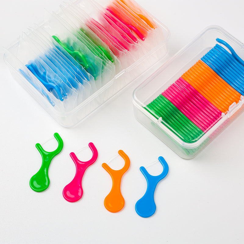 Colored Cute Kids Dental Floss Picks