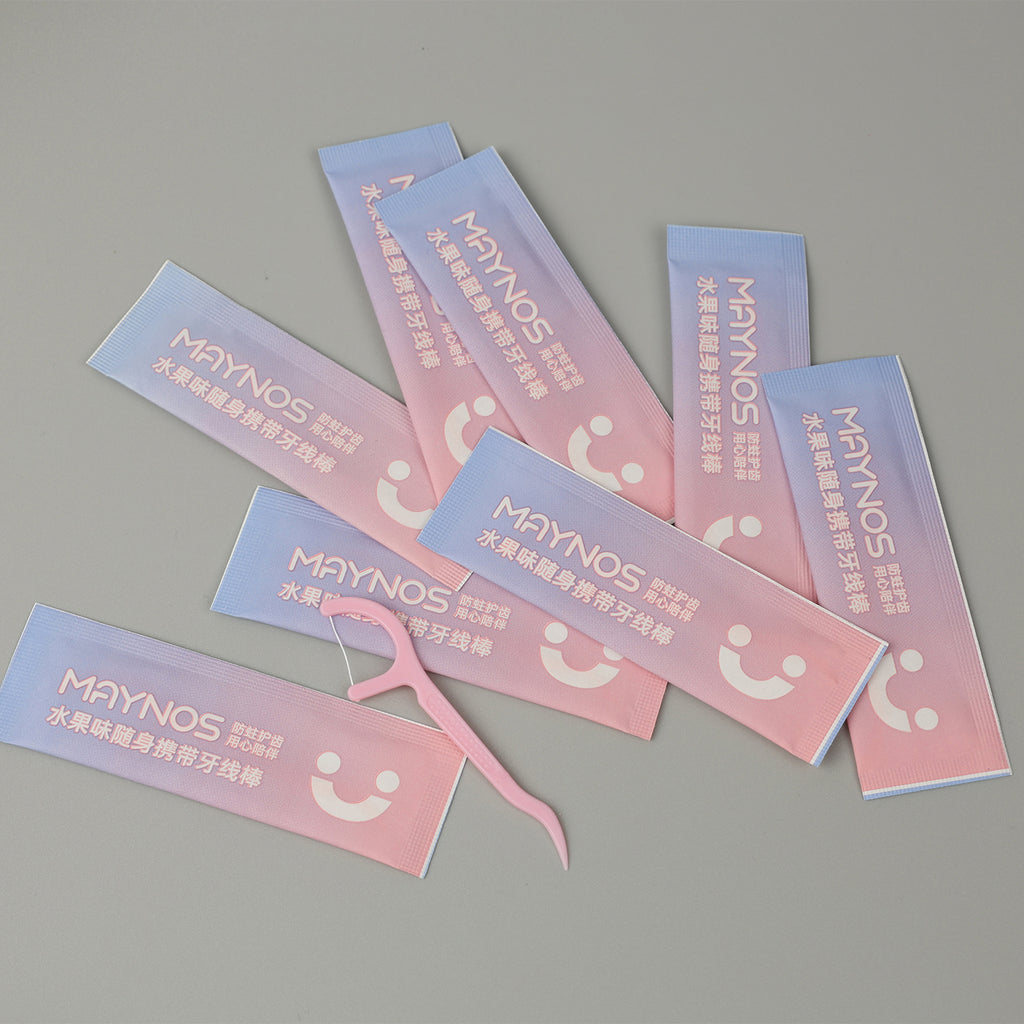 Fruit-Flavored Portable Dental Floss Picks