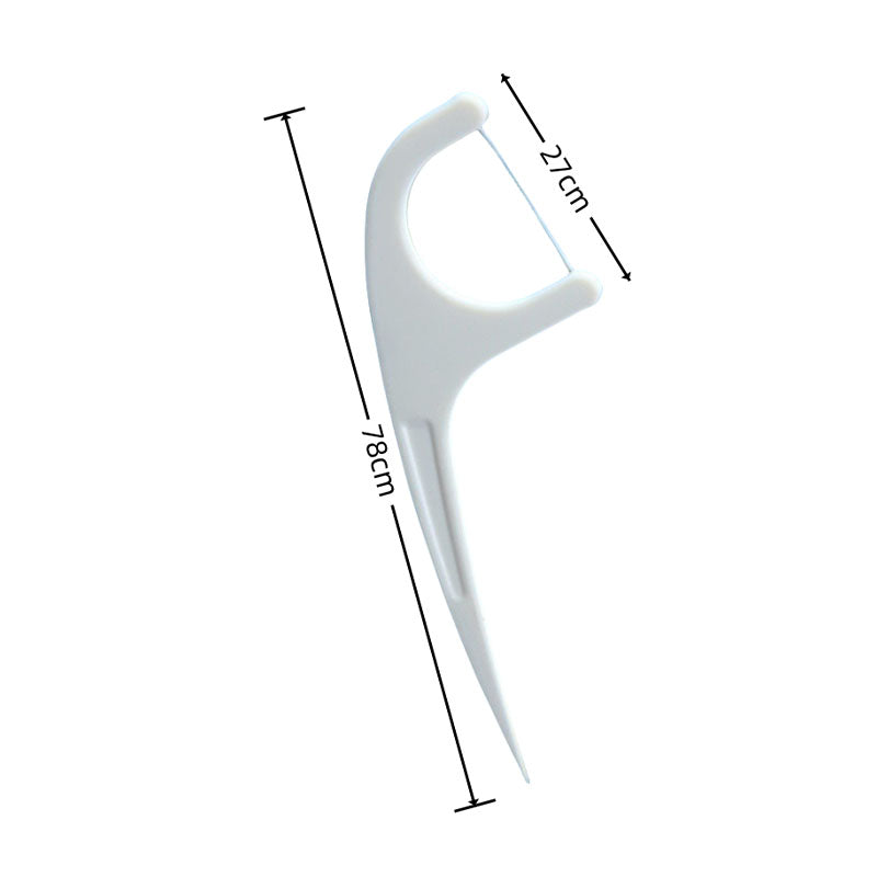 Customized Logo Cool Mint Flavor Dental Ortho Flosser Stick Waxed Oral Hygiene Toothpick for Teeth Cleaning 50pcs/box