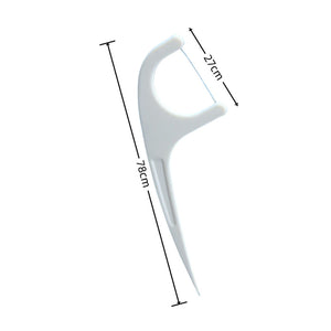 Customized Logo Cool Mint Flavor Dental Ortho Flosser Stick Waxed Oral Hygiene Toothpick for Teeth Cleaning 50pcs/box