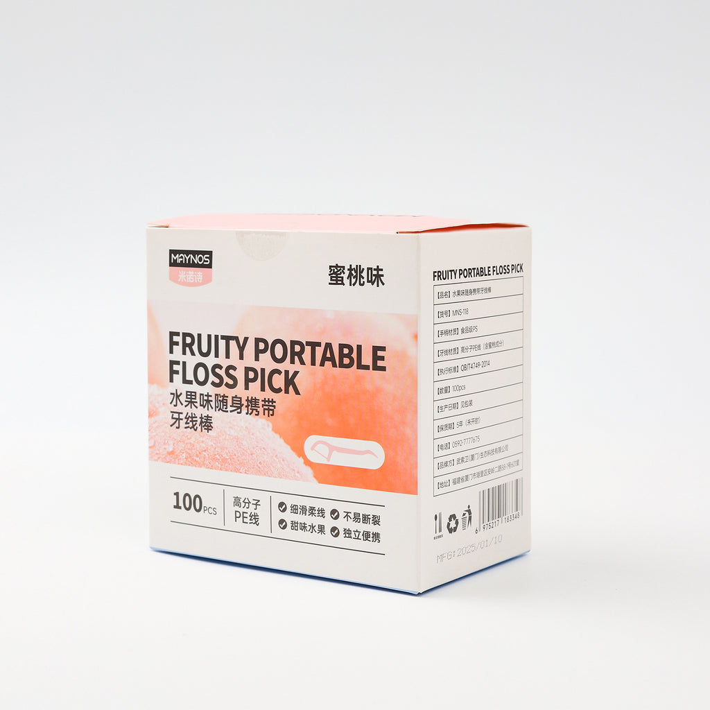 Fruit-Flavored Portable Dental Floss Picks