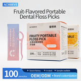 Fruit-Flavored Portable Dental Floss Picks