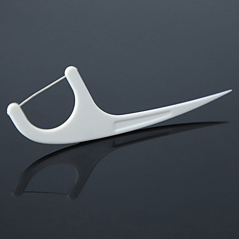 Customized Logo Cool Mint Flavor Dental Ortho Flosser Stick Waxed Oral Hygiene Toothpick for Teeth Cleaning 50pcs/box