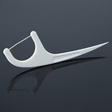 Customized Logo Cool Mint Flavor Dental Ortho Flosser Stick Waxed Oral Hygiene Toothpick for Teeth Cleaning 50pcs/box