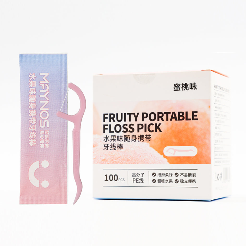 Fruit-Flavored Portable Dental Floss Picks