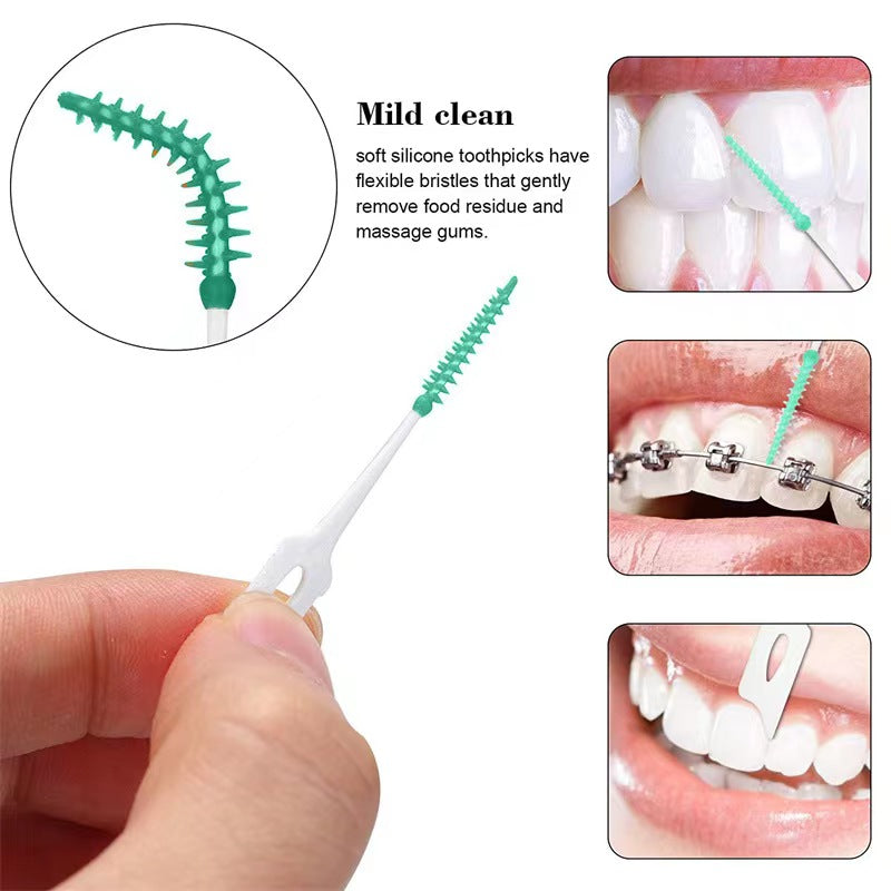 Silicone Interdental Brushes Super Soft Toothpicks Oral Tools Interdental Brush Dental Interdental Brush Toothpick