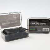 High Quality Straw Infused Active Carbon Bamboo Charcoal Floss with Mint Flavor Dental Floss Pick