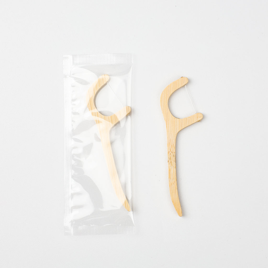 Bamboo-Wooden Dental Floss Picks