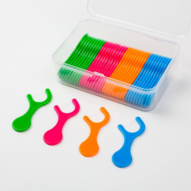 Colored Cute Kids Dental Floss Picks