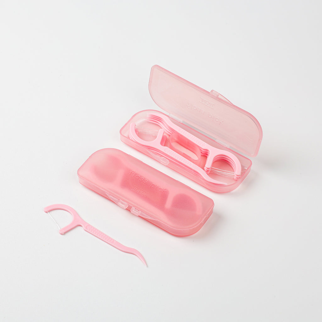10 Piece Portable Dental Floss Case(Blue/Pink)