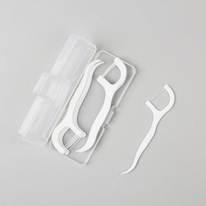 10pcs Portable Private Label Mint Flavored Container Flosser Dispenser Case Travel Dental Floss Pick Dispenser