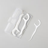 Travel Size Toothpicks Floss Sticks Kit 100 Count with Compact Flossers Case 1 Box for Teeth Clean
