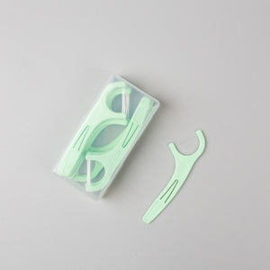 Double-Thread Clean Folding Floss Picks, Hidden Toothpick Head, Deep Cleaning Mint Flavor Dental Floss Picks