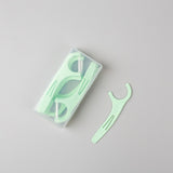 Double-Thread Clean Folding Floss Picks, Hidden Toothpick Head, Deep Cleaning Mint Flavor Dental Floss Picks