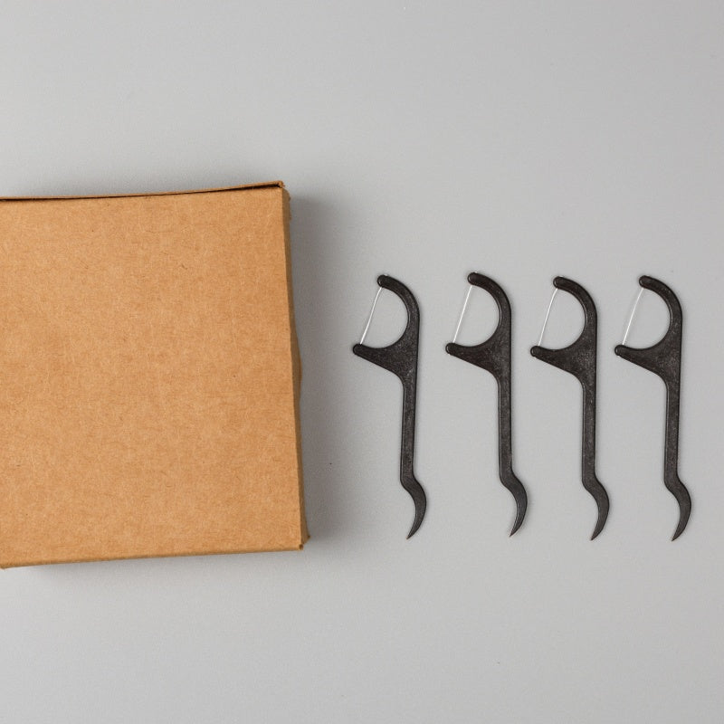 Eco-Friendly Corn Starch 100% Compostable PLA Dental Floss Toothpick Vegan Bamboo Charcoal Tooth Nylon Dental Floss Pick