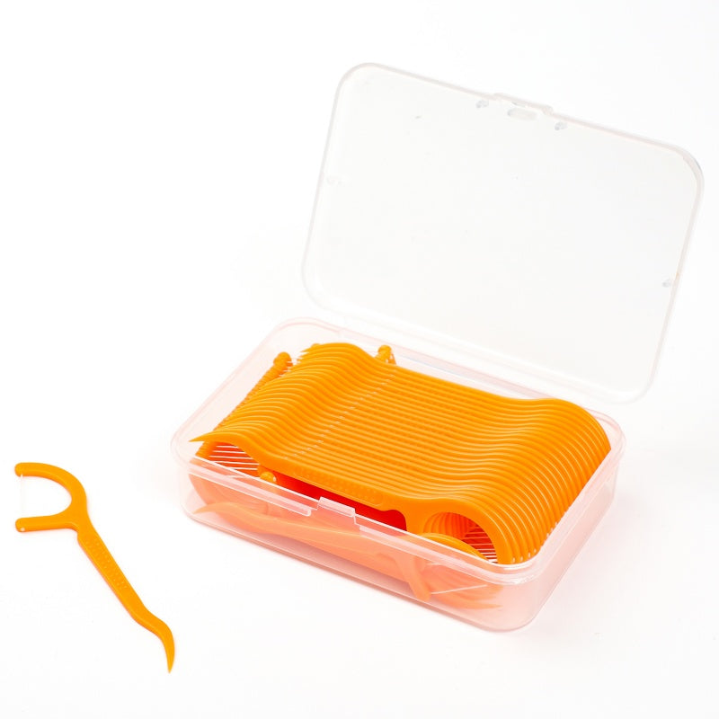 Custom Bulk Colored Plastic Toothpick Plackers Micro Mint Dental Floss Pick Stick for Teeth Cleaning