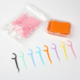 Custom Bulk Colored Plastic Toothpick Plackers Micro Mint Dental Floss Pick Stick for Teeth Cleaning