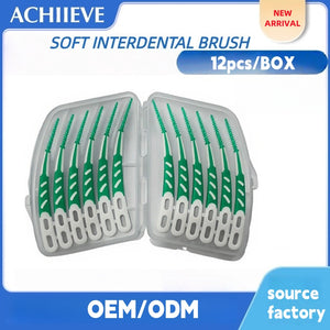 12 PCS Silicone Interdental Brush Dental Floss Nylon Bristle Interdental Brush for Teeth Cleaning No Reviews yet