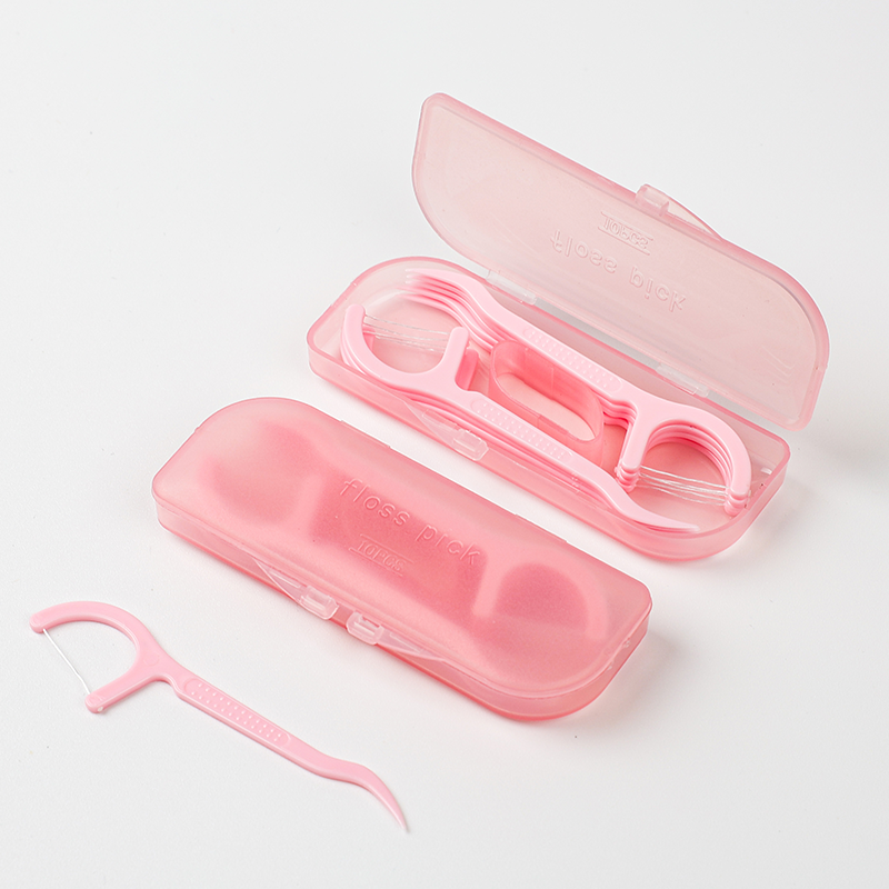 10 Piece Portable Dental Floss Case(Blue/Pink)