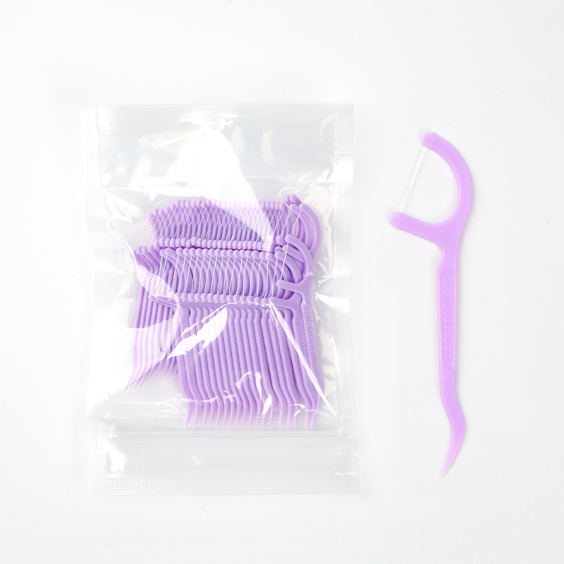 Custom Bulk Colored Plastic Toothpick Plackers Micro Mint Dental Floss Pick Stick for Teeth Cleaning