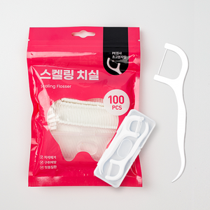 Travel Size Toothpicks Floss Sticks Kit 100 Count with Compact Flossers Case 1 Box for Teeth Clean