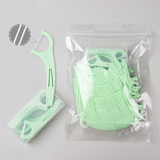 Double-Thread Clean Folding Floss Picks, Hidden Toothpick Head, Deep Cleaning Mint Flavor Dental Floss Picks