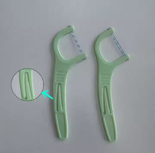 Double-Thread Clean Folding Floss Picks, Hidden Toothpick Head, Deep Cleaning Mint Flavor Dental Floss Picks