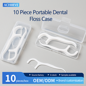 10pcs Portable Private Label Mint Flavored Container Flosser Dispenser Case Travel Dental Floss Pick Dispenser