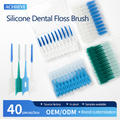Soft Bristle Interdental Brushes Floss Picks for Adults Toothpicks for Teeth Braces Implants Clean Feature-Silicone Material