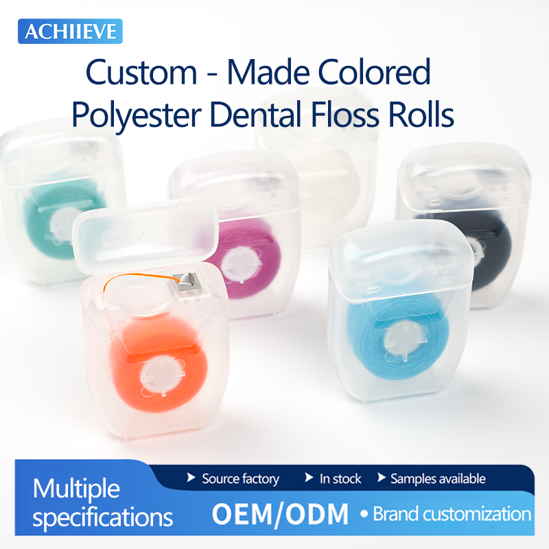 Custom - Made Colored Polyester Dental Floss Rolls