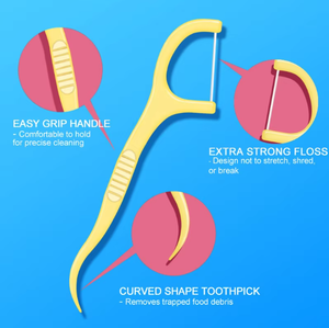 Customized OEM ODM Dental Flosser Toothpick Colored Fruit Flavor Oral for Gum Care Plastic Flosser Pick