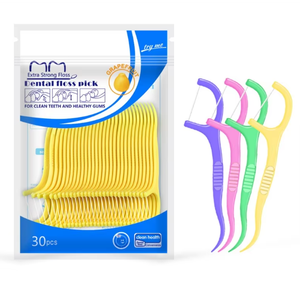 Customized OEM ODM Dental Flosser Toothpick Colored Fruit Flavor Oral for Gum Care Plastic Flosser Pick