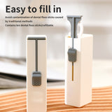 Portable refillable dental floss box, one click automatic dental floss stick box