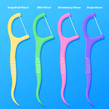 Customized OEM ODM Dental Flosser Toothpick Colored Fruit Flavor Oral for Gum Care Plastic Flosser Pick