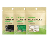 Eco-Friendly Corn Starch 100% Compostable PLA Dental Floss Toothpick Vegan Bamboo Charcoal Tooth Nylon Dental Floss Pick